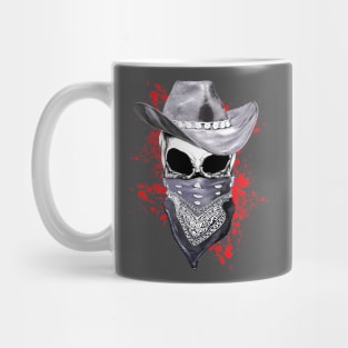 skull art, hat cowboy, bandanas, headband Mug